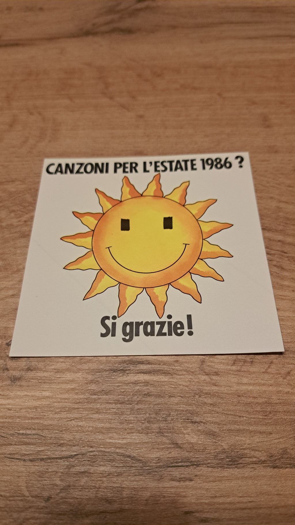 Adesivo vintage canzoni per l'estate 1986