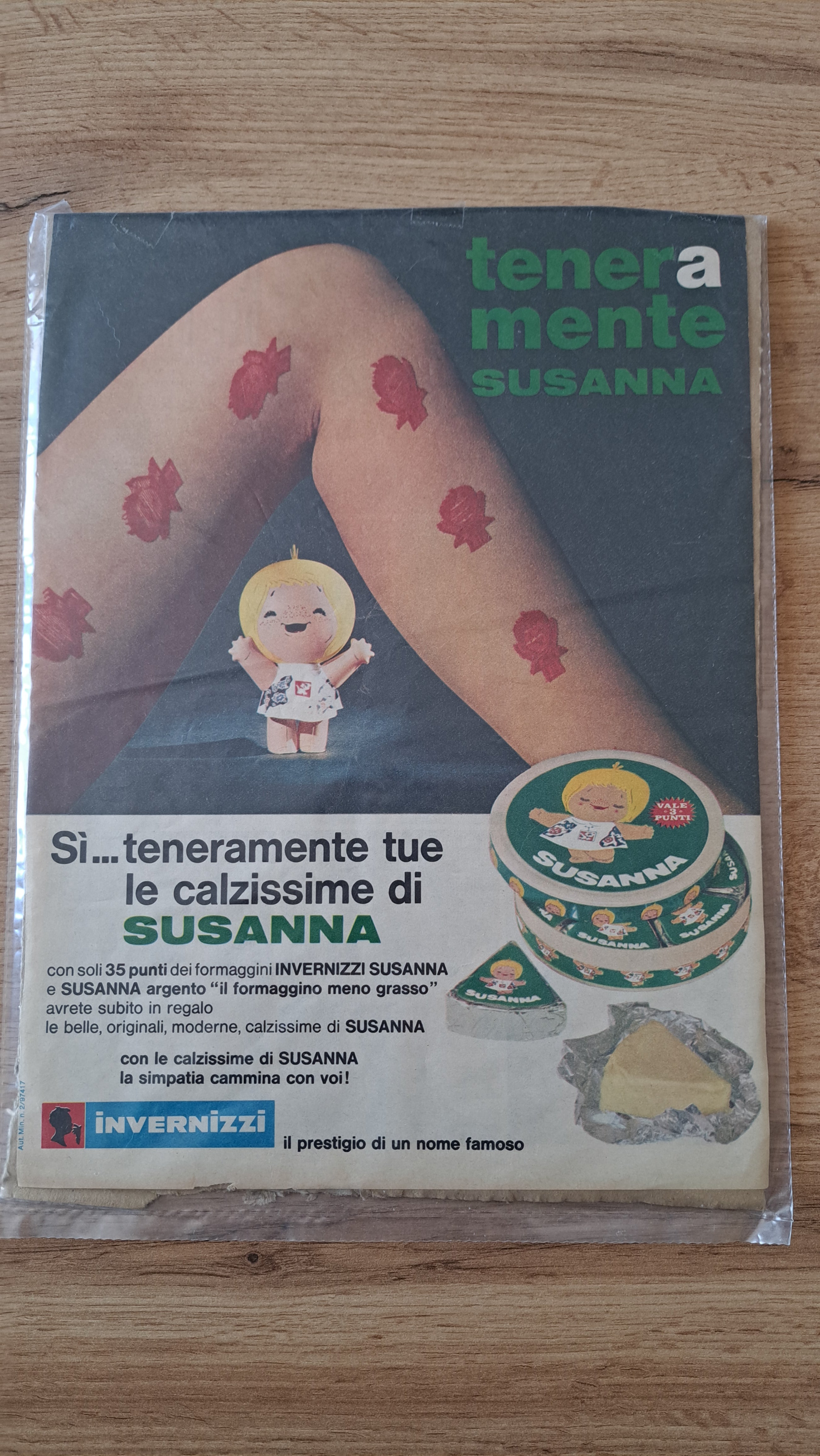 Pubblicità D'epoca Susanna Invernizzi