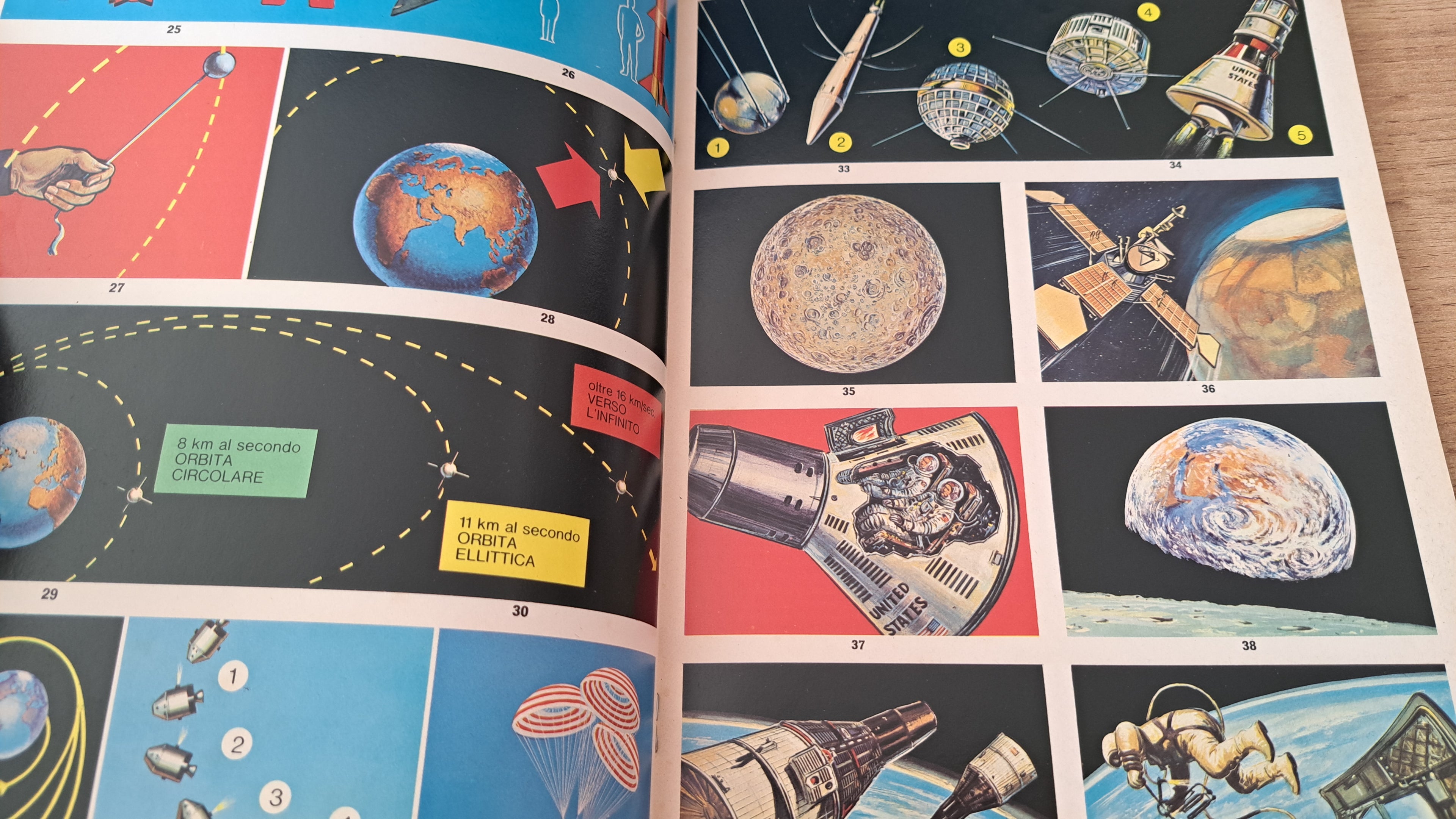 Anni 70 meravigliose figurine per le mie ricerche la luna e le conquiste spaziali n°44