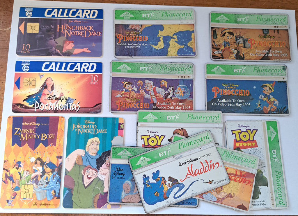 Lotto tessere telefoniche disney